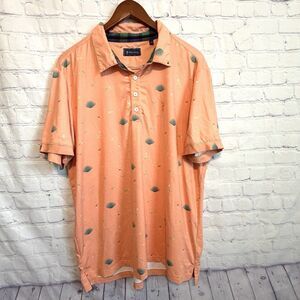 William Murray Golf Mens Sz L Tequila Agave Polo Performance Golf Colorful